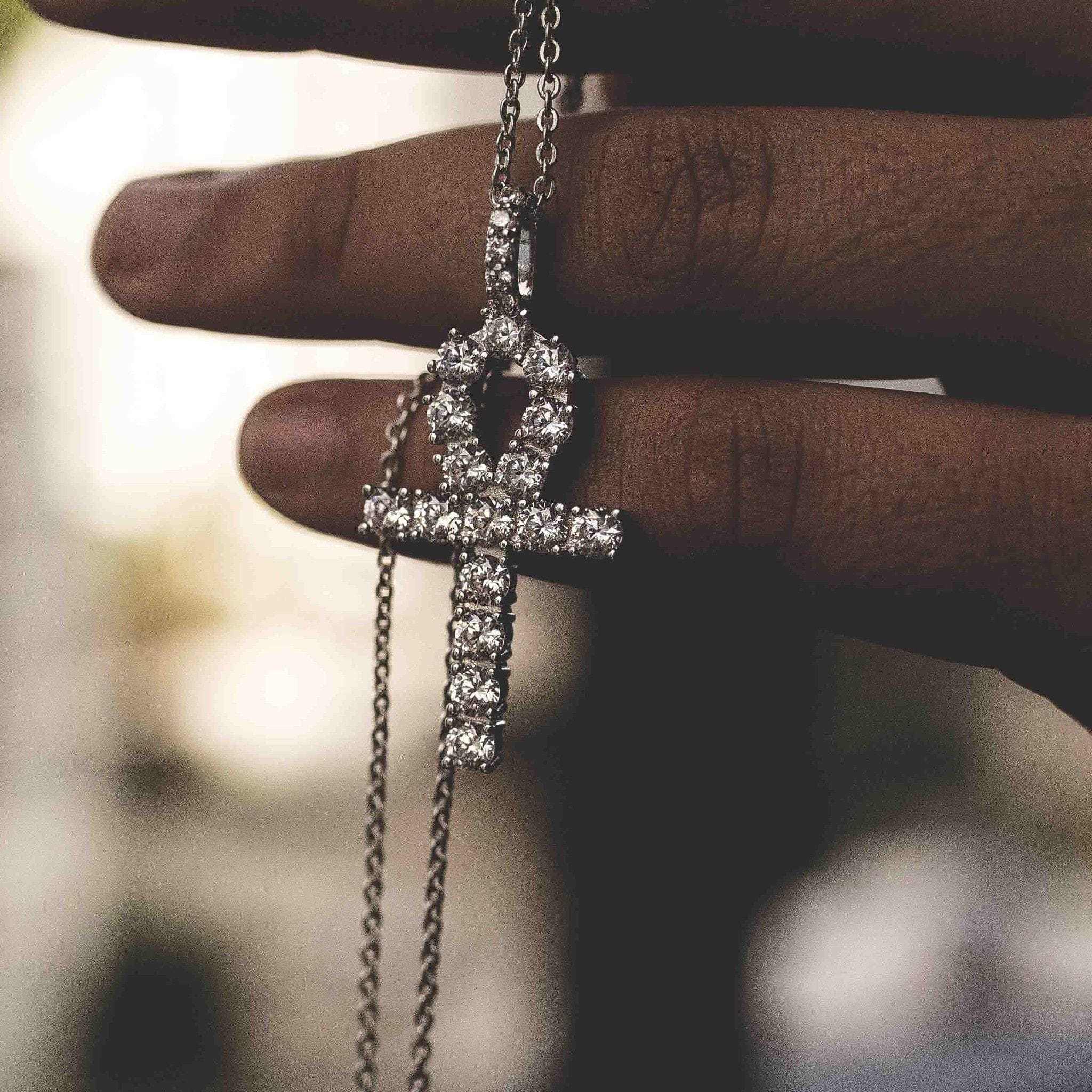 White Gold Ankh Pendant & Necklace - The GLD Shop