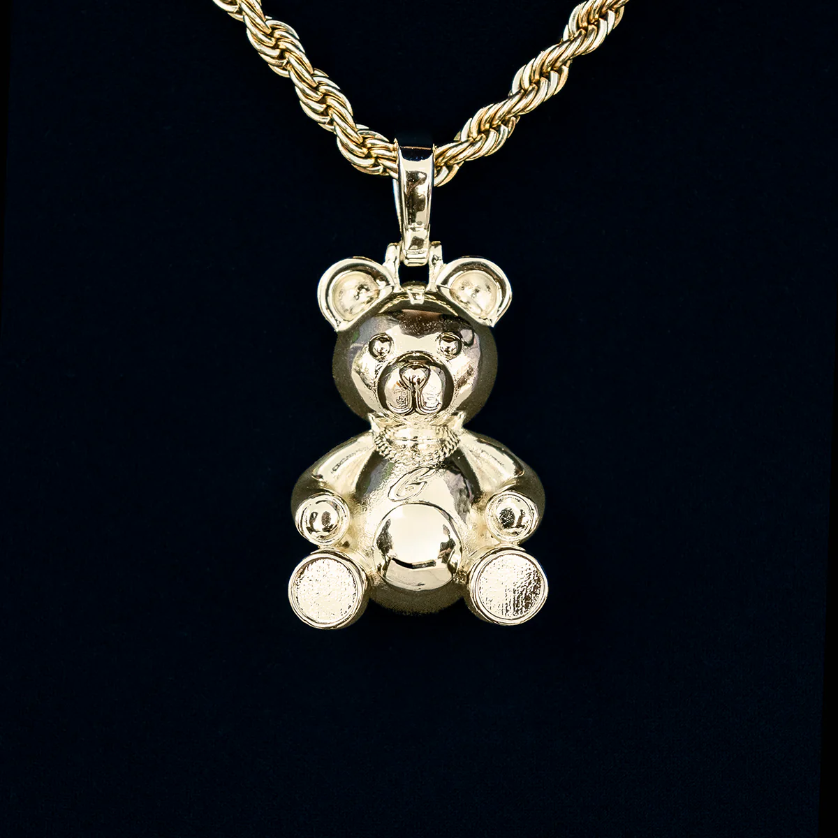 Cuban Cub Bear Pendant in Yellow Gold - The GLD Shop 6 Cuban Cub Bear Pendant in Yellow Gold - The GLD Shop
