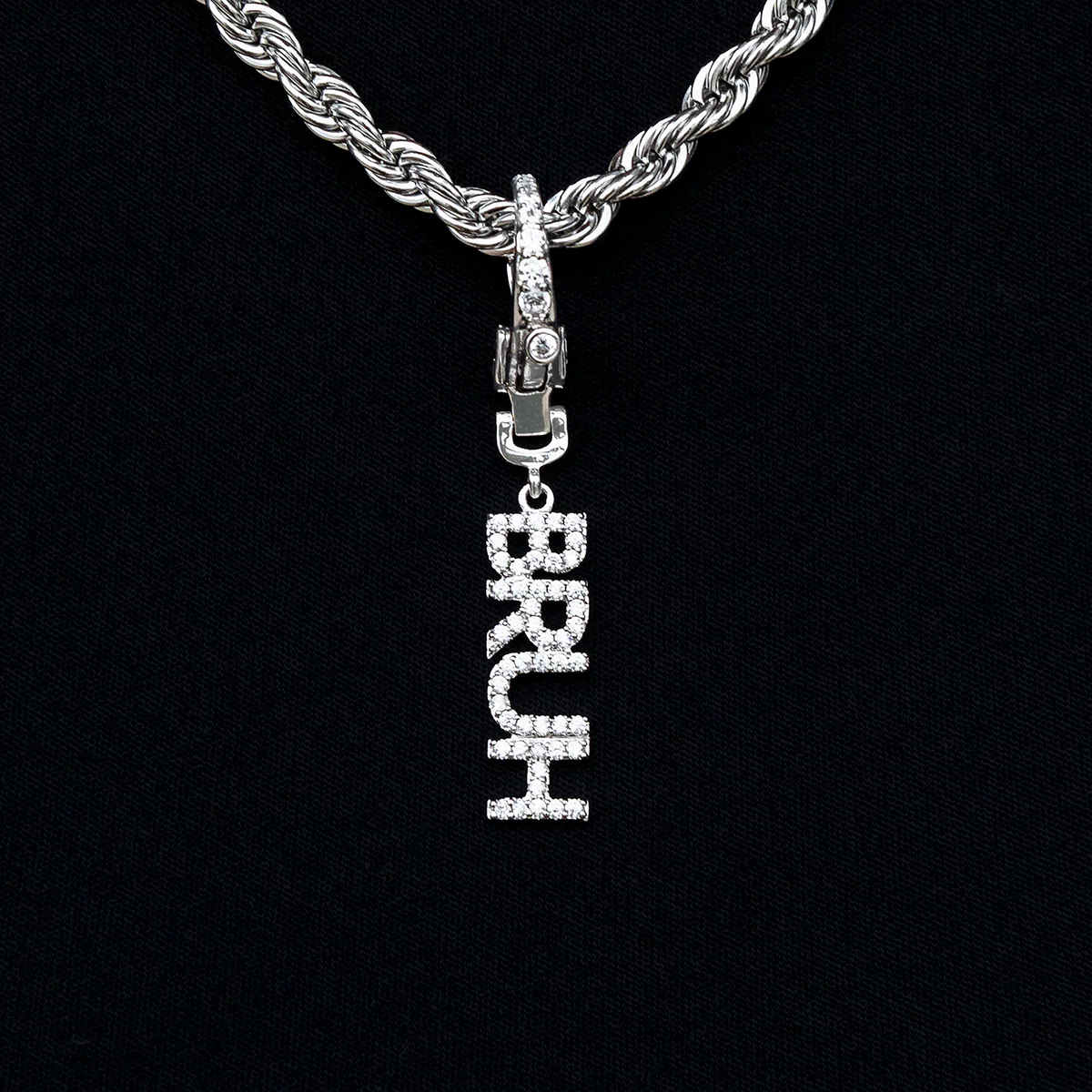 "Bruh" Clip On Charm Pendant in White Gold - The GLD Shop