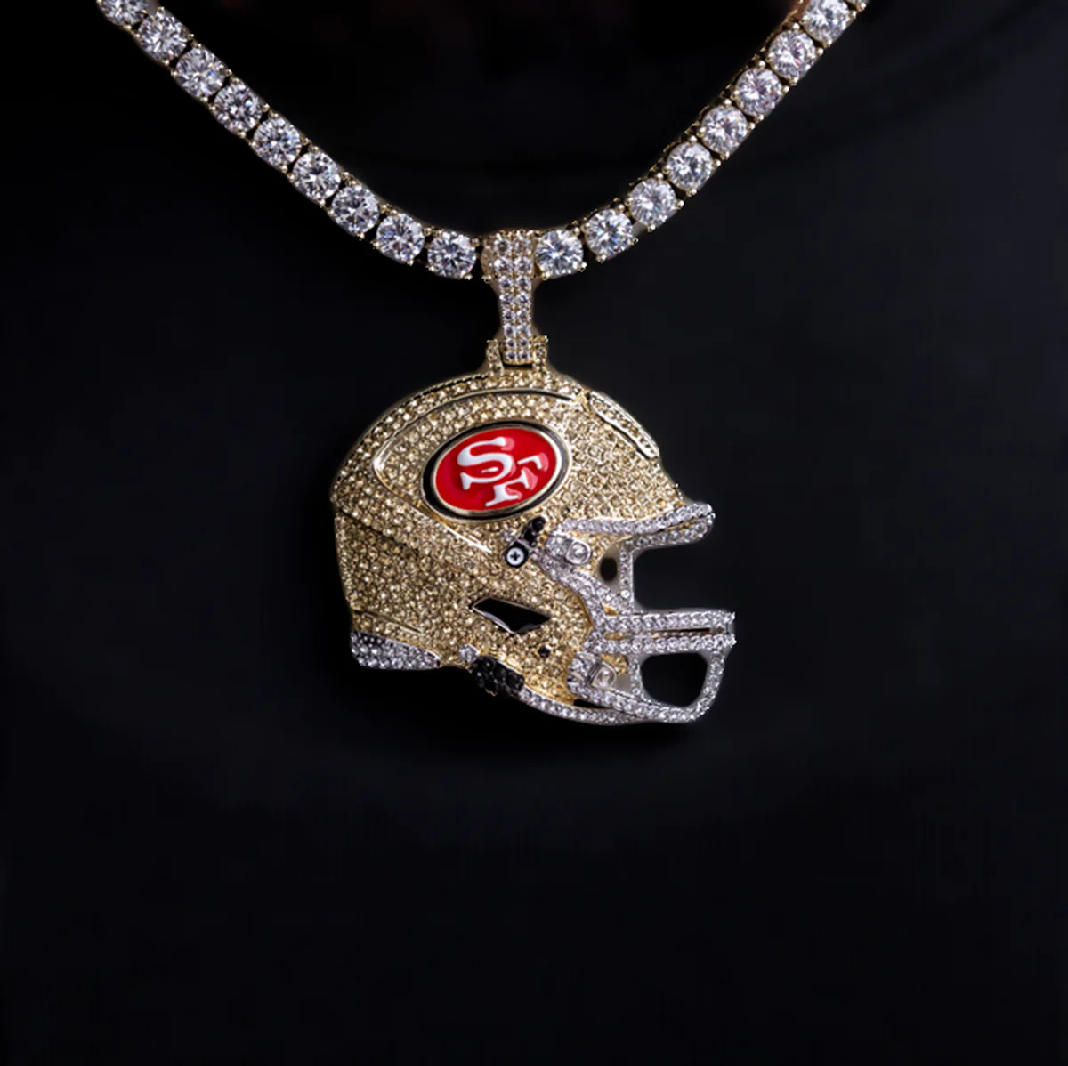 Official NFL 2025 Edition San Francisco 49ers Helmet Pendant - The GLD Shop 1 Official NFL 2025 Edition San Francisco 49ers Helmet Pendant - The GLD Shop