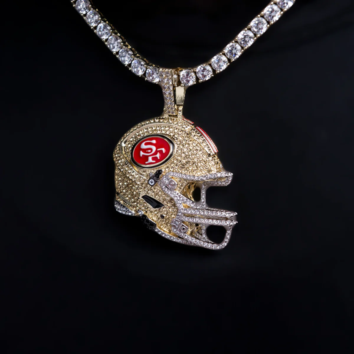 Official NFL 2025 Edition San Francisco 49ers Helmet Pendant - The GLD Shop 7 Official NFL 2025 Edition San Francisco 49ers Helmet Pendant - The GLD Shop