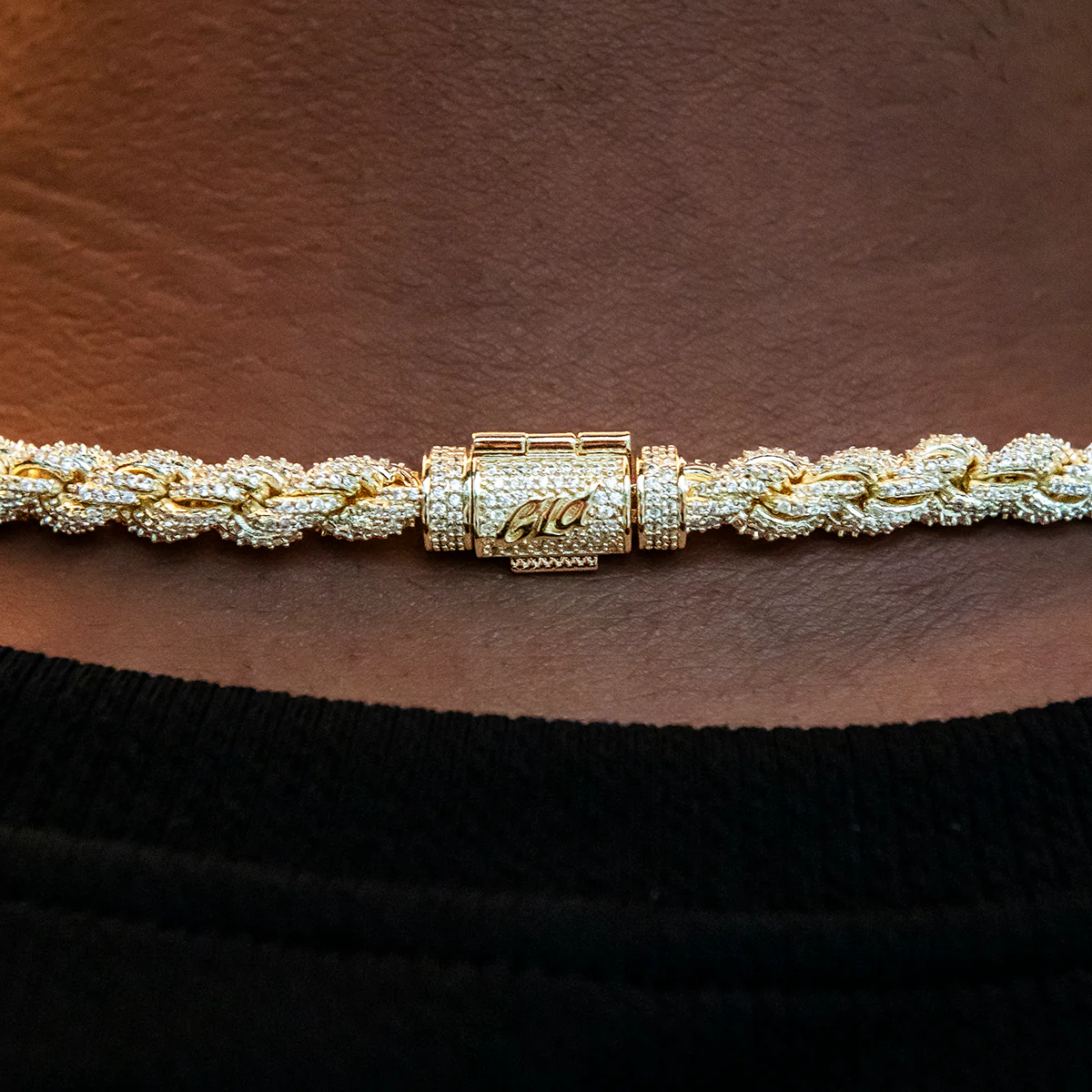 Diamond Rope Chain + Bracelet Bundle in Yellow Gold- 8mm - The GLD Shop 13 8MM Diamond Rope Chain | Gold Statement Style | GLD - The GLD Shop