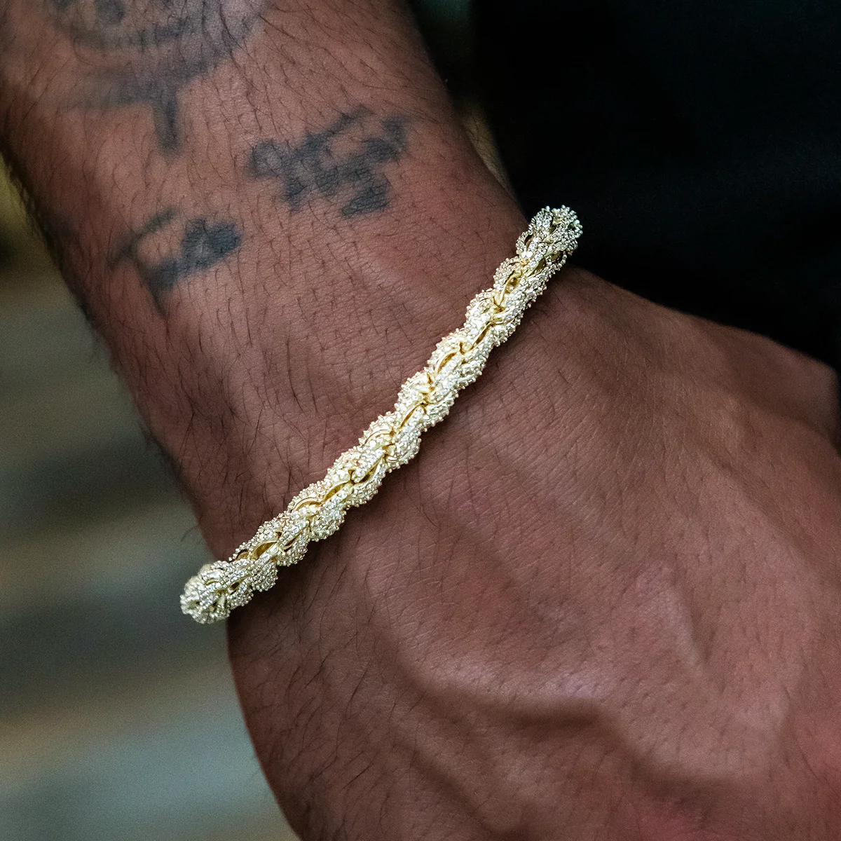 Diamond Rope Chain + Bracelet Bundle in Yellow Gold- 8mm - The GLD Shop 11 8MM Diamond Rope Bracelet | Gold Luxury Link | GLD - The GLD Shop