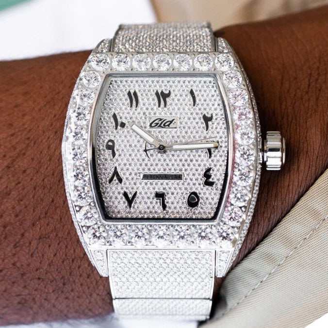 40MM Perennial Era® Watch Arabic- Fully Iced - The GLD Shop