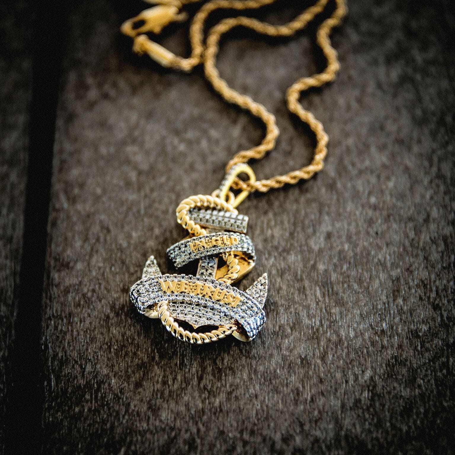 Iced Anchor Pendant - The GLD Shop- The GLD Shop