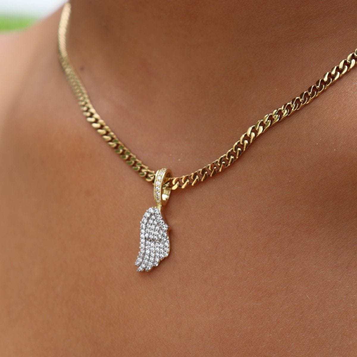 18k Vermeil Micro Angel Wing Pendant - The GLD Shop