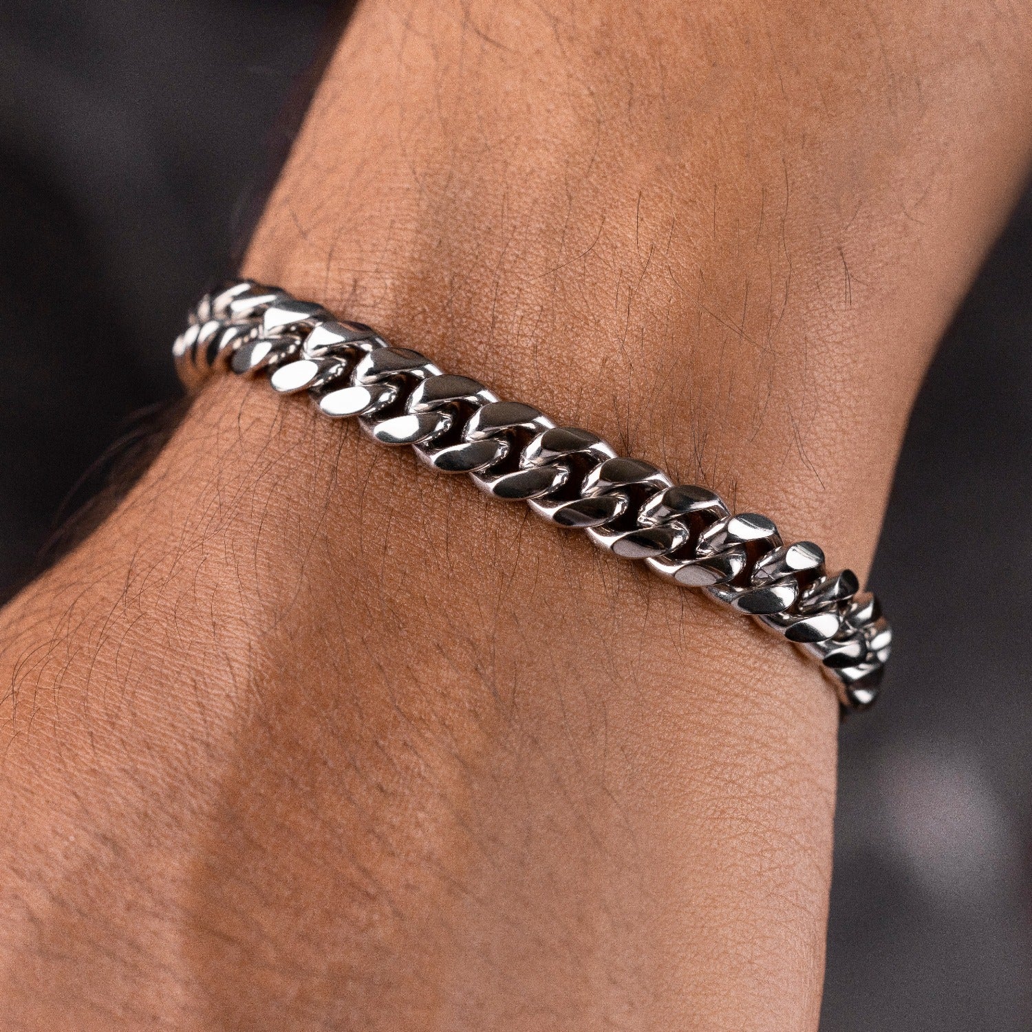 Miami Cuban Link Bracelet in White Gold- 8mm - The GLD Shop 6 Miami Cuban Link Bracelet in White Gold- 8mm - The GLD Shop