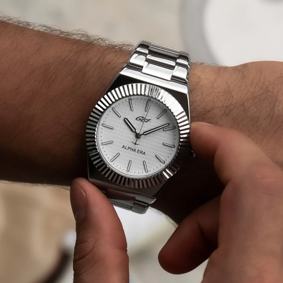 42MM Fluted Bezel Alpha Era® in White Gold - The GLD Shop 10 42MM Fluted Bezel Alpha Era® in White Gold - The GLD Shop
