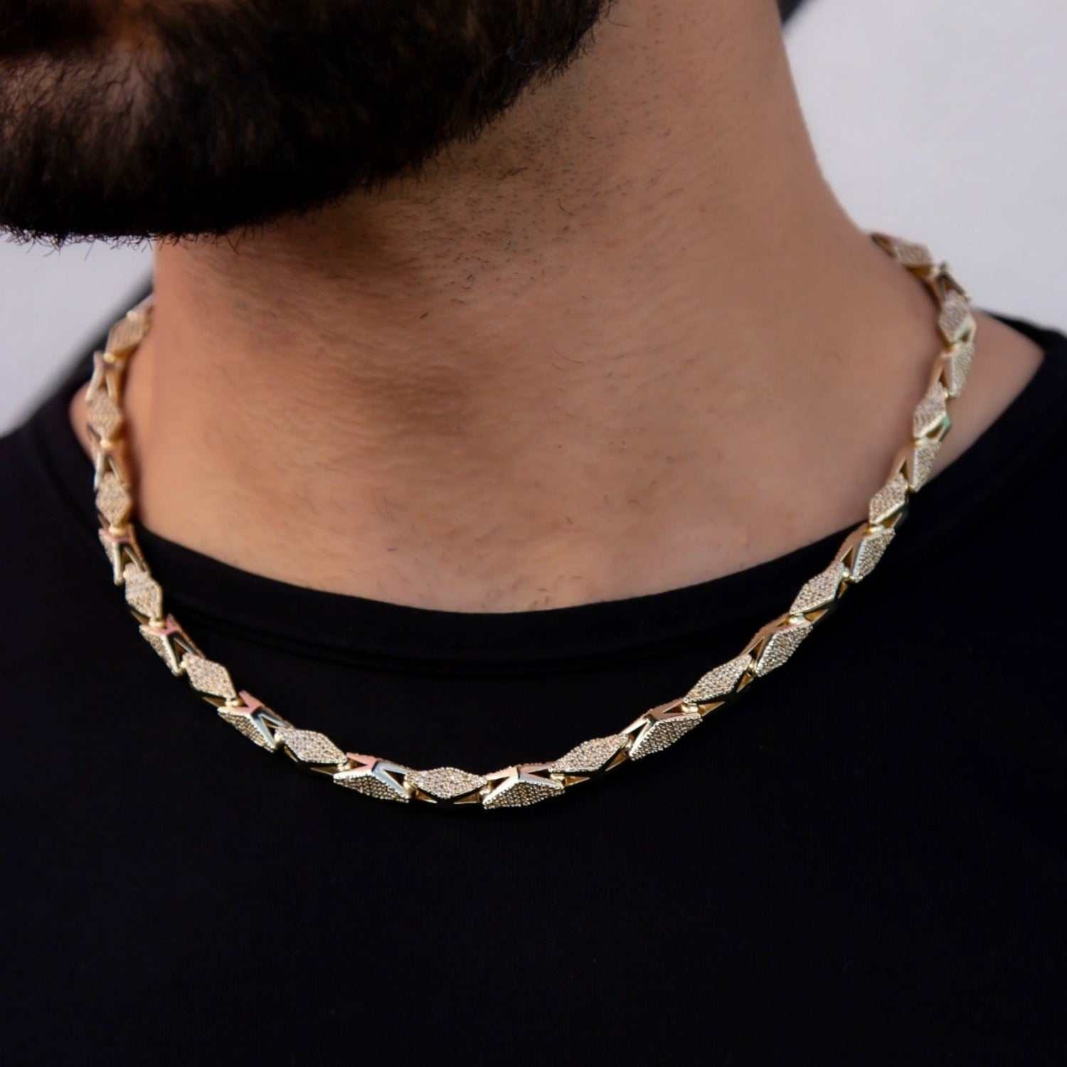 Iced Triangle Chain - The GLD Shop 1 Iced Triangle Chain - The GLD Shop