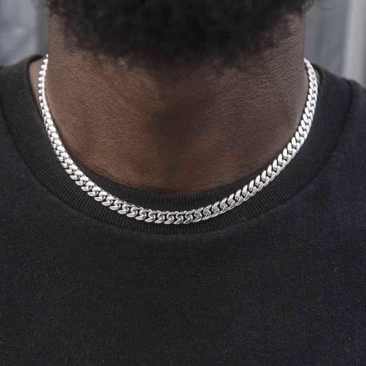 GLD Signature Cuban in White Gold - 6mm - The GLD Shop 1 GLD Signature Cuban in White Gold - 6mm - The GLD Shop