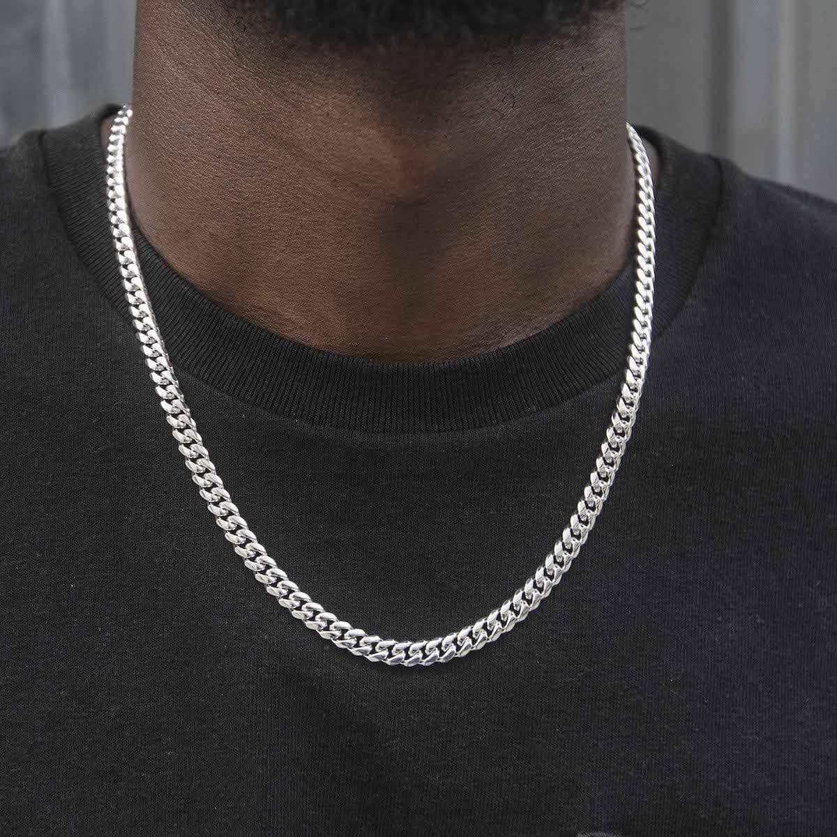 GLD Signature Cuban in White Gold - 6mm - The GLD Shop 12 GLD Signature Cuban in White Gold - 6mm - The GLD Shop