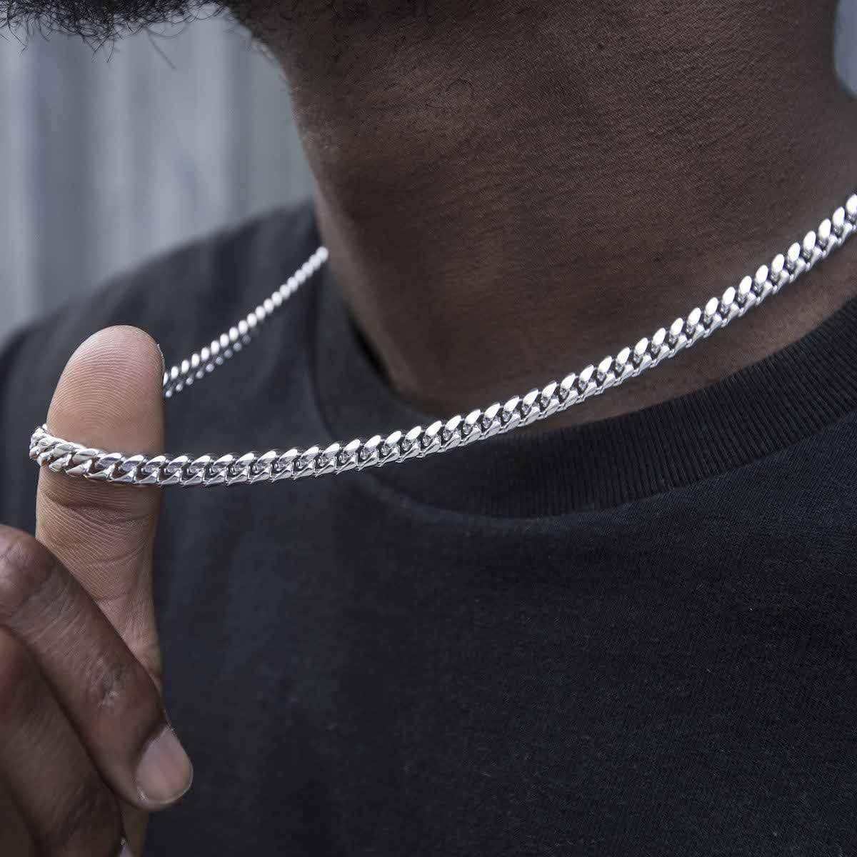GLD Signature Cuban in White Gold - 6mm - The GLD Shop 14 GLD Signature Cuban in White Gold - 6mm - The GLD Shop