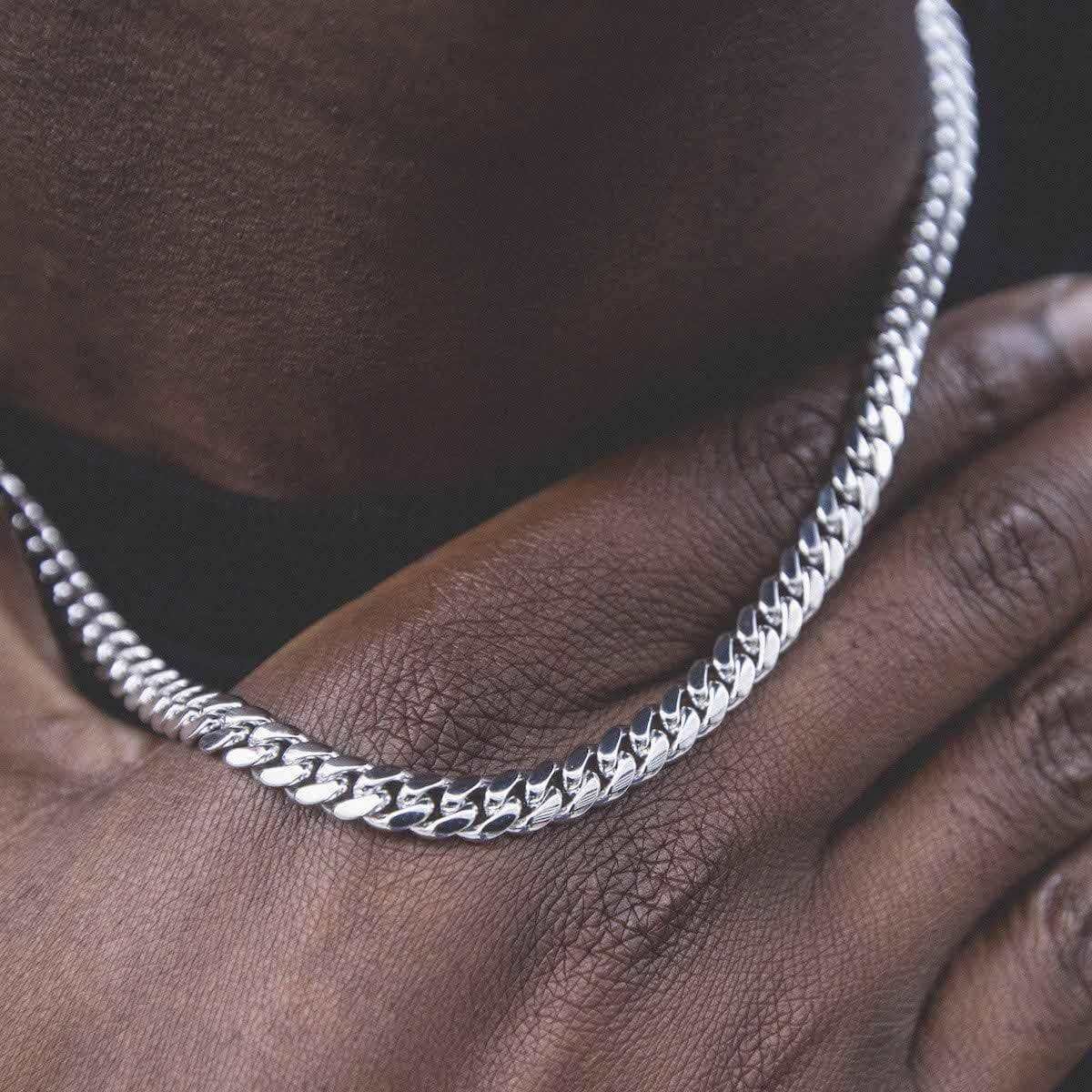 GLD Signature Cuban in White Gold - 6mm - The GLD Shop 15 GLD Signature Cuban in White Gold - 6mm - The GLD Shop