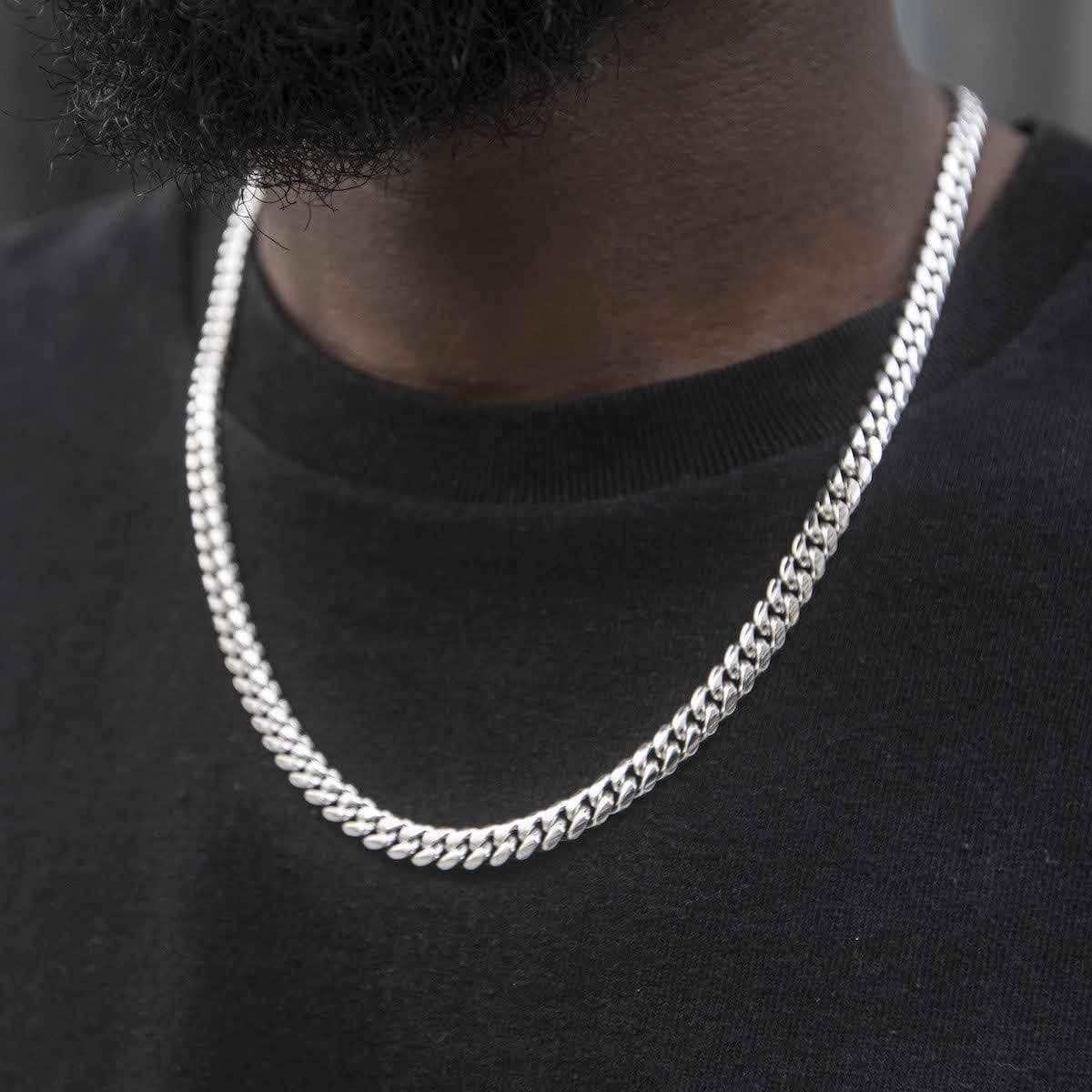 GLD Signature Cuban in White Gold - 6mm - The GLD Shop 17 GLD Signature Cuban in White Gold - 6mm - The GLD Shop