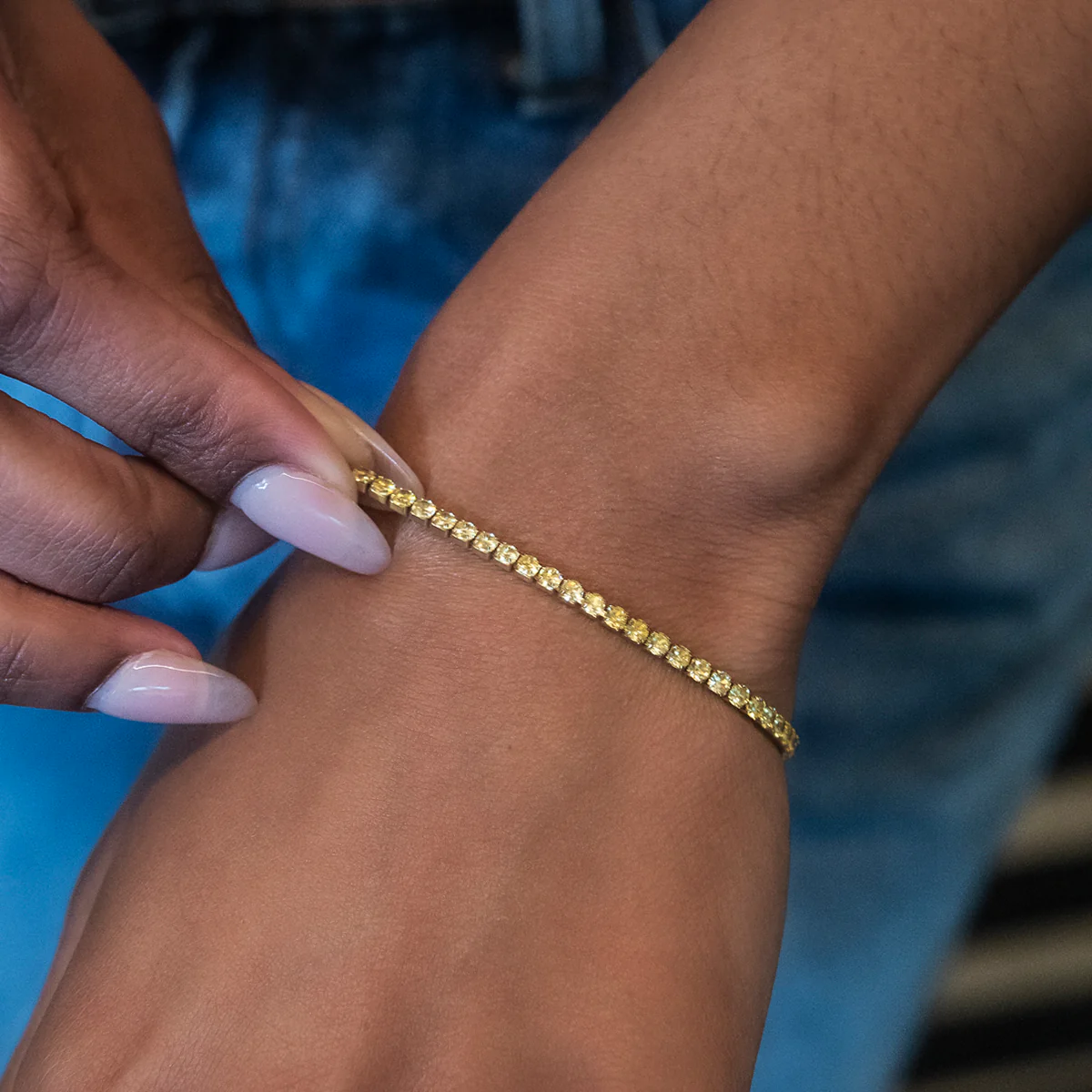 Canary Micro Tennis Bracelet - The GLD Shop 1 Canary Micro Tennis Bracelet - The GLD Shop