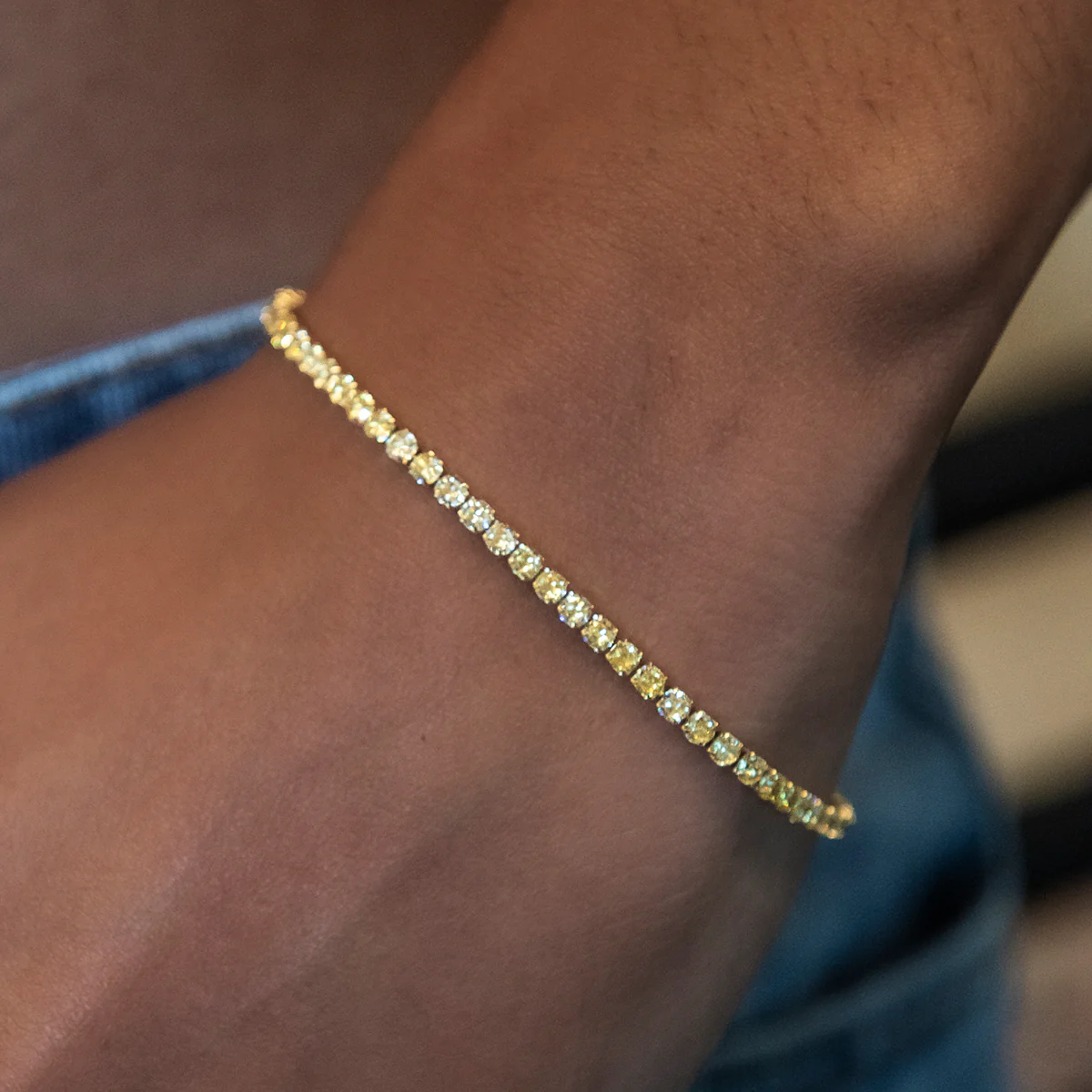 Canary Micro Tennis Bracelet - The GLD Shop 8 Canary Micro Tennis Bracelet - The GLD Shop