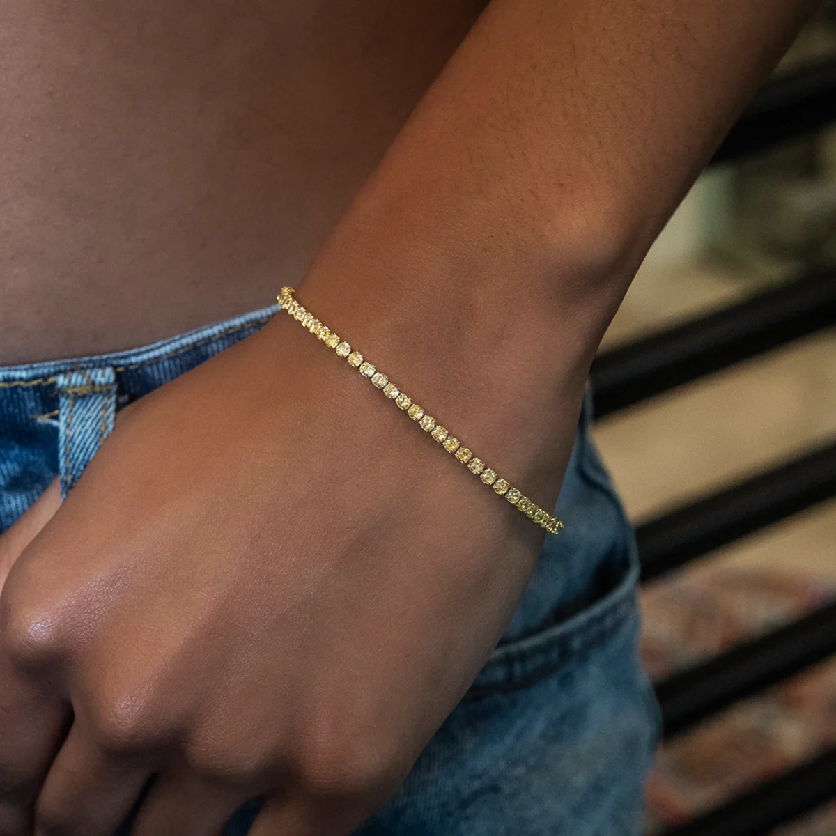 Canary Micro Tennis Bracelet - The GLD Shop 9 Canary Micro Tennis Bracelet - The GLD Shop