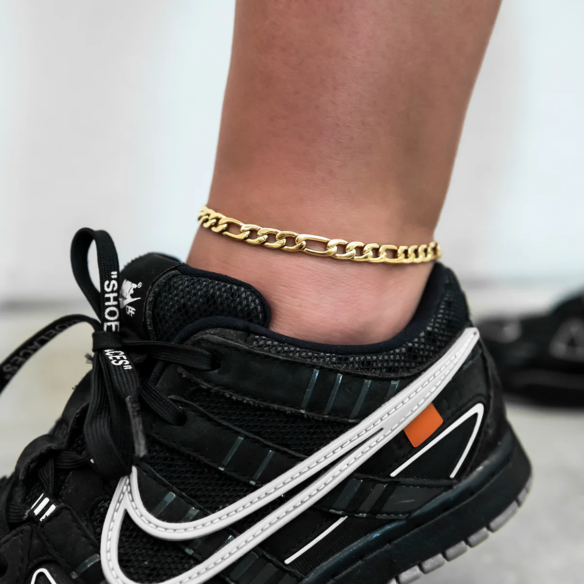 Figaro Chain Anklet in Yellow Gold- 6mm - The GLD Shop