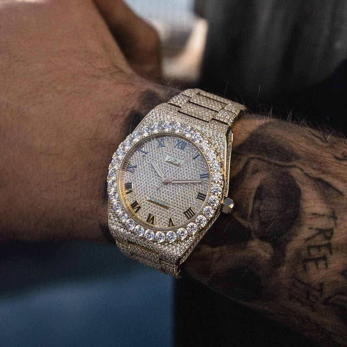 42MM Fully Iced Alpha Era® in Gold - The GLD Shop 7 42MM Fully Iced Alpha Era® in Gold - The GLD Shop