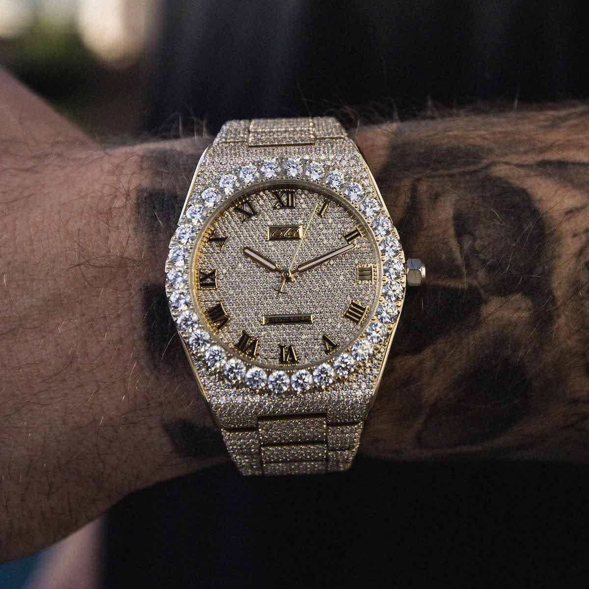 42MM Fully Iced Alpha Era® in Gold - The GLD Shop 8 42MM Fully Iced Alpha Era® in Gold - The GLD Shop