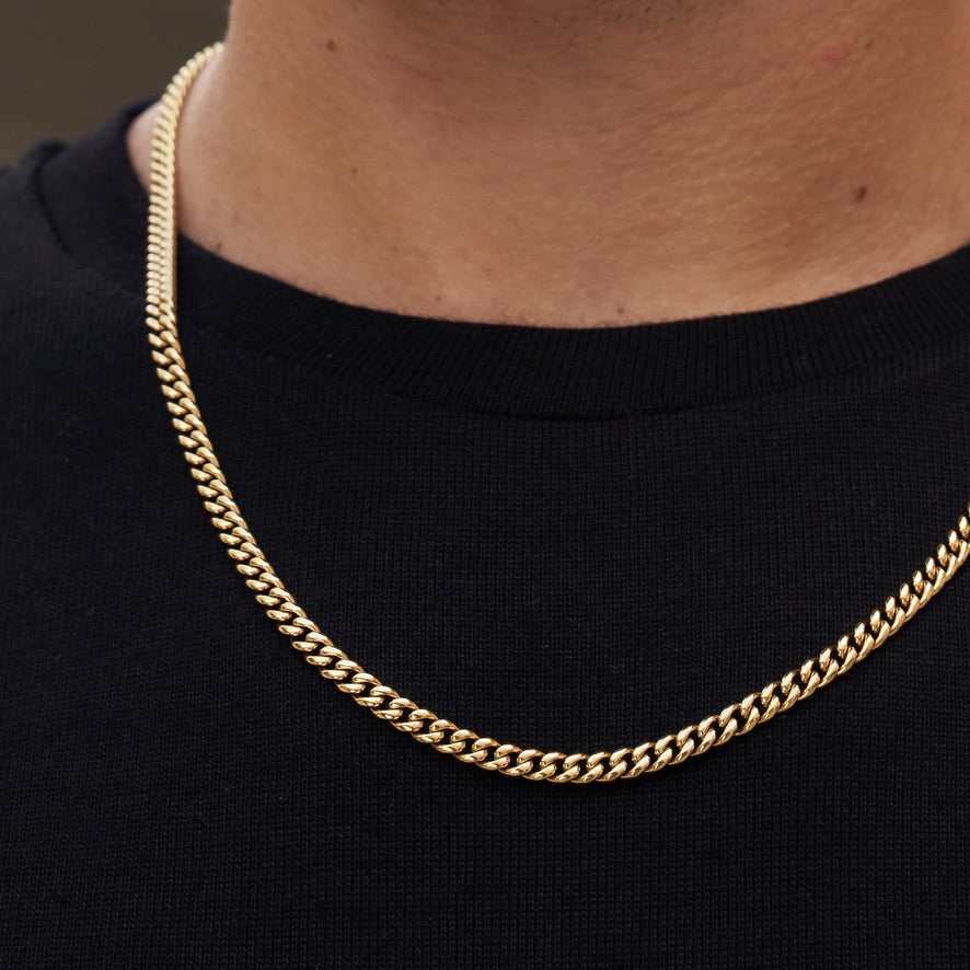 Cuban Link Chain in Yellow Gold - 5mm | The GLD Shop - The GLD Shop 12 Cuban Link Chain in Yellow Gold - 5mm | The GLD Shop - The GLD Shop