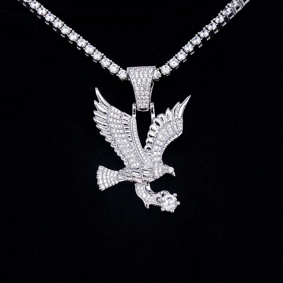 GLD Eagle Pendant in White Gold - The GLD Shop 1 GLD Eagle Pendant in White Gold - The GLD Shop