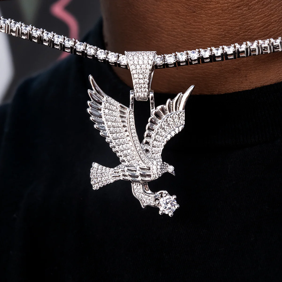 GLD Eagle Pendant in White Gold - The GLD Shop 6 GLD Eagle Pendant in White Gold - The GLD Shop